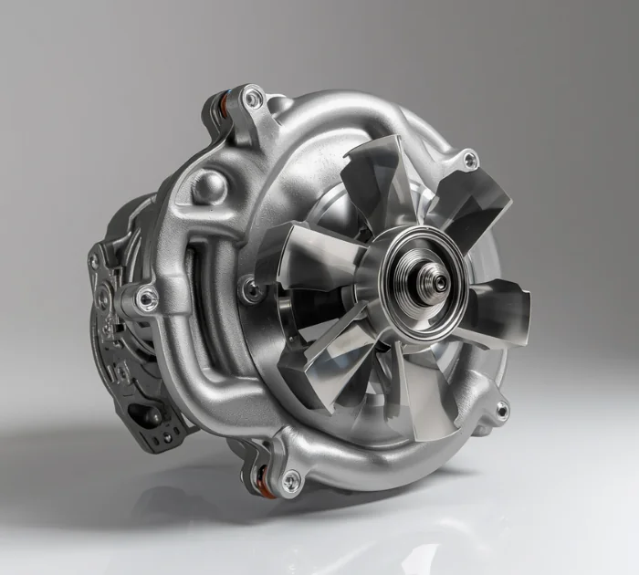 A clean chrome water pump.